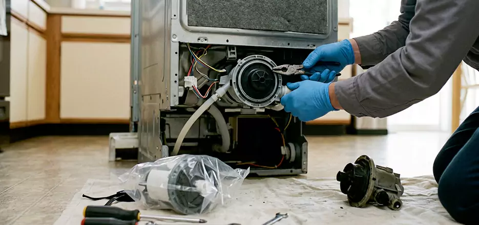 Dishwasher Motor Pump Replacement in Revere
